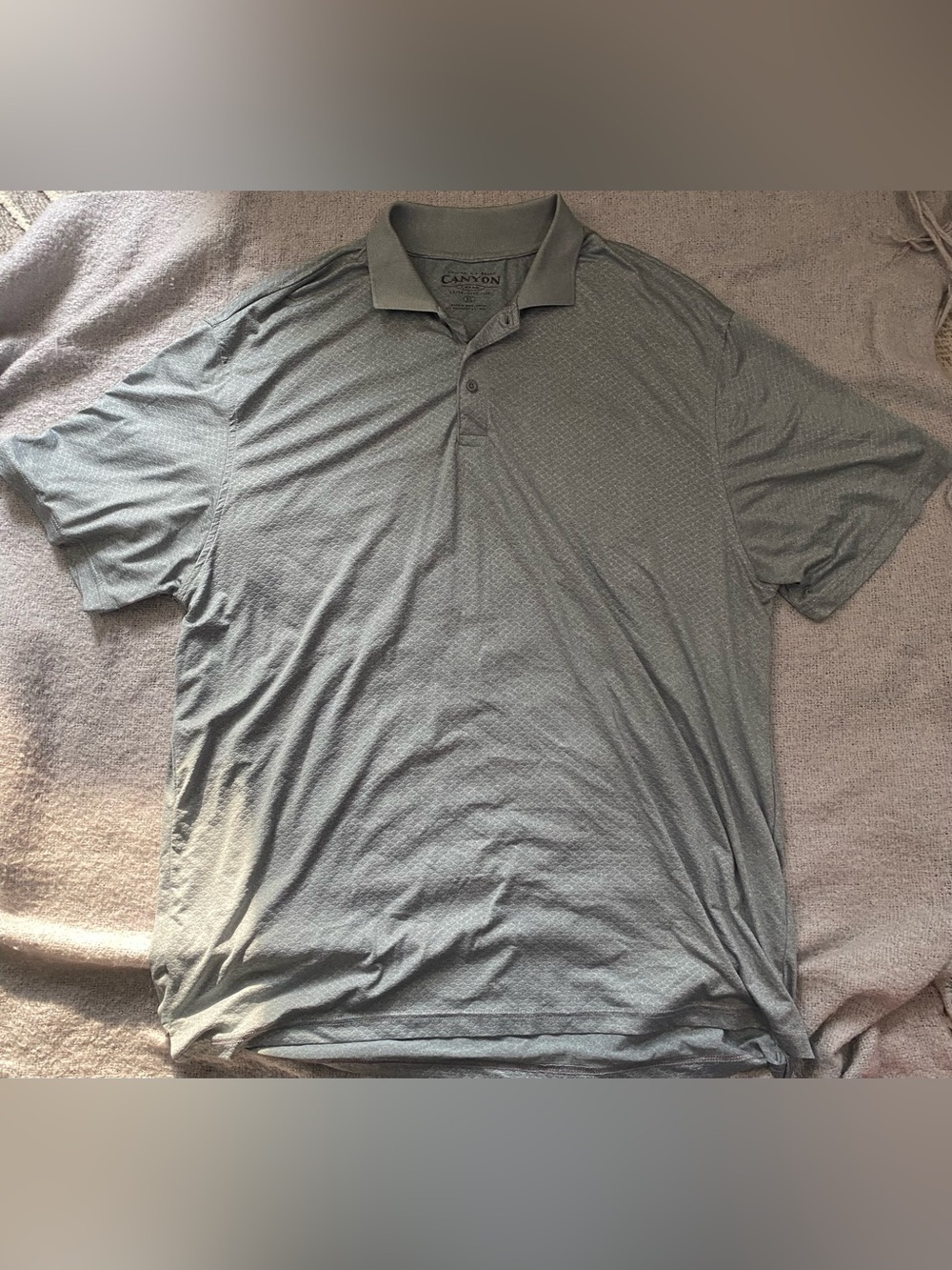 Canon Men’s Gray-Green Polo Shirt